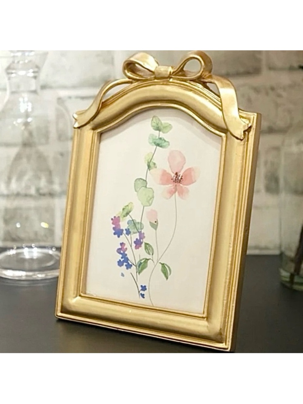 🆕- Piper & Blossom Coquette Gold Bow 5x7 Picture Frame.